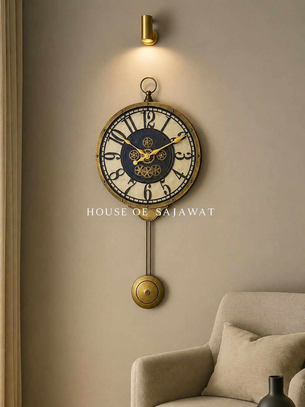 (CL1011) Vintage Pendulum Clock
