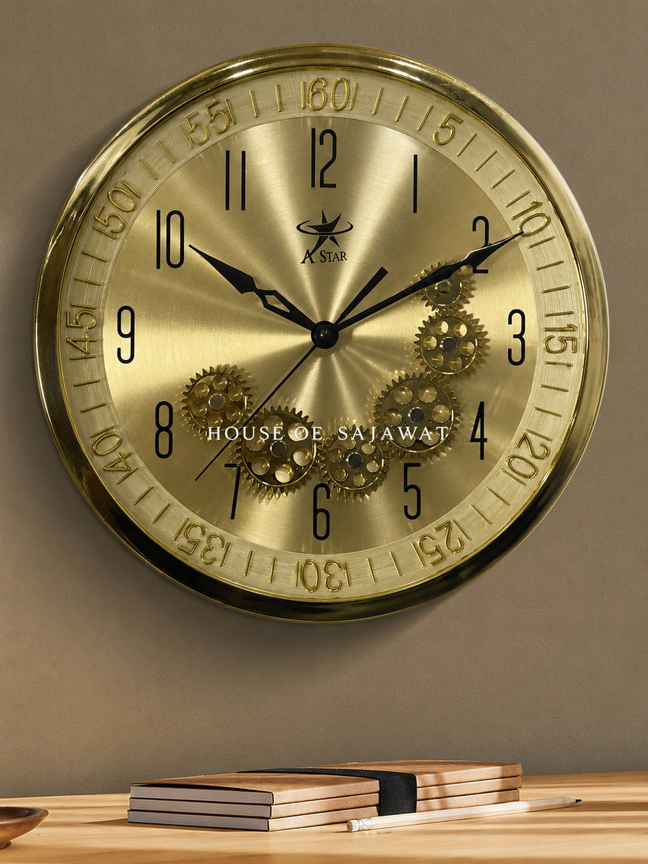 (CL1020) Golden Wall Clock