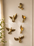 (D102) 6Pc Golden Flying Birds