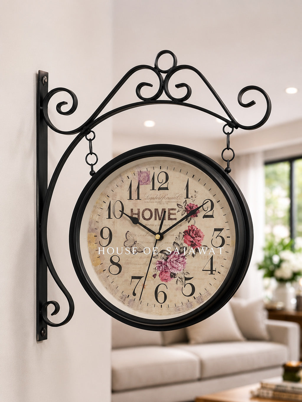 (DCL1025) Vintage Double Sided Clock