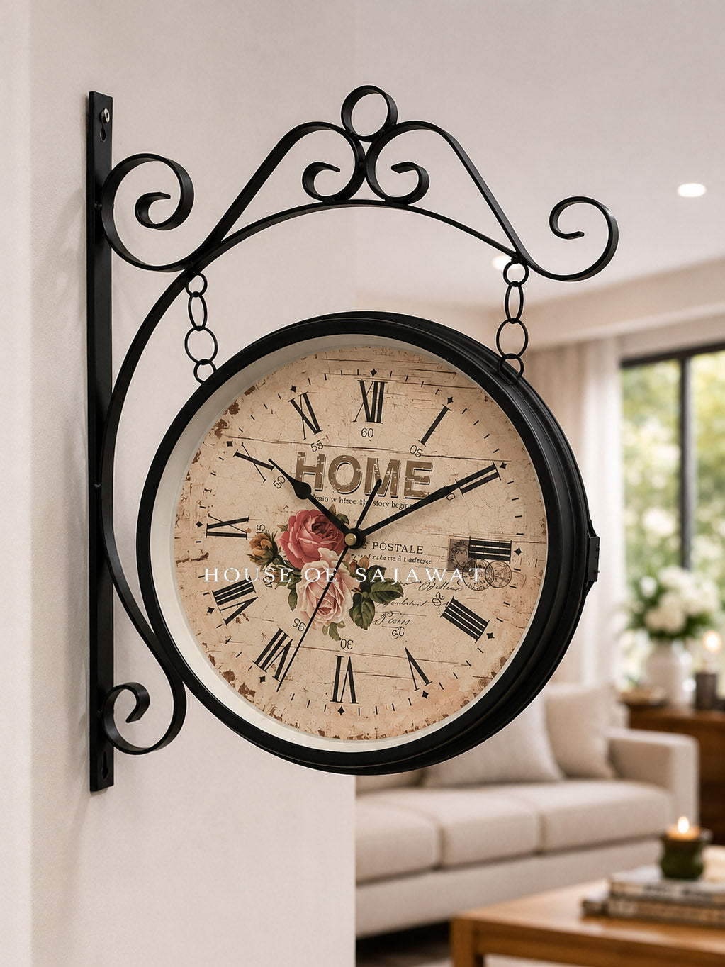 (DCL1025) Vintage Double Sided Clock