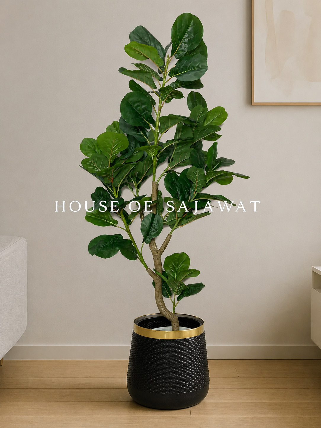 (PA1045) Fiddle Leaf Plant With Planter