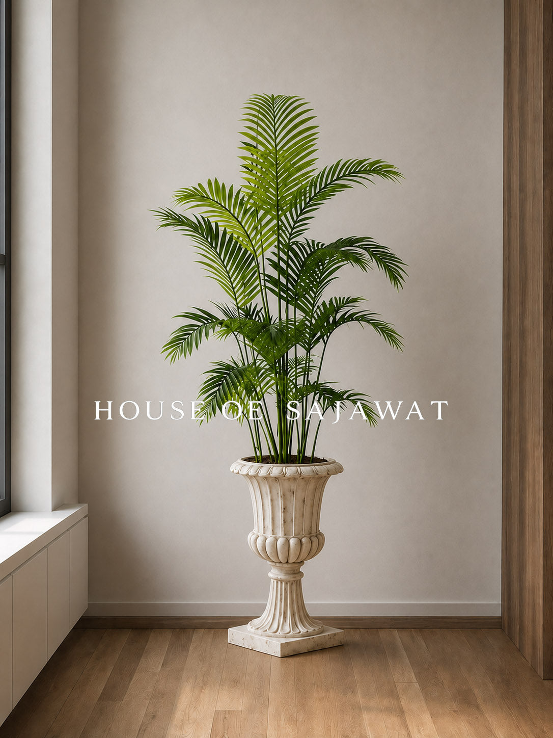 (PA1083) Areca Palm With Antique Planter